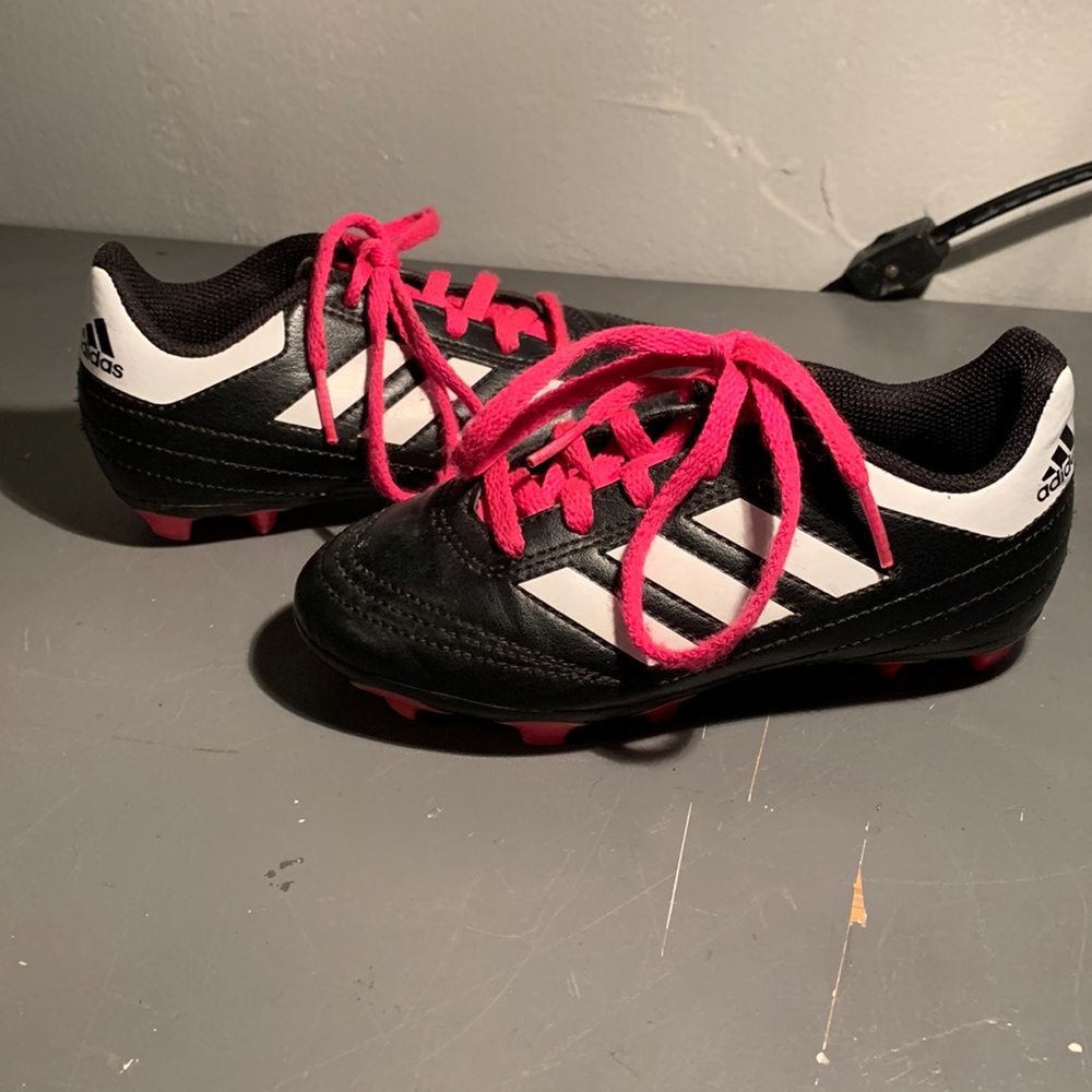 Pink/Black Adidas Soccer Cleats Kids Size 11K